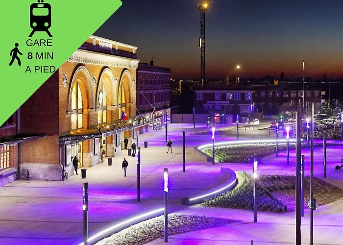 Grand T2 Jardin Wifi Parking Proche Gare